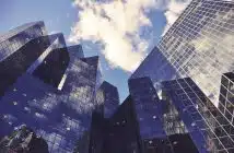 low angle photo of curtain wall building