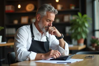 Graphique illustrant le calcul de l'EBE moyen pour les restaurants