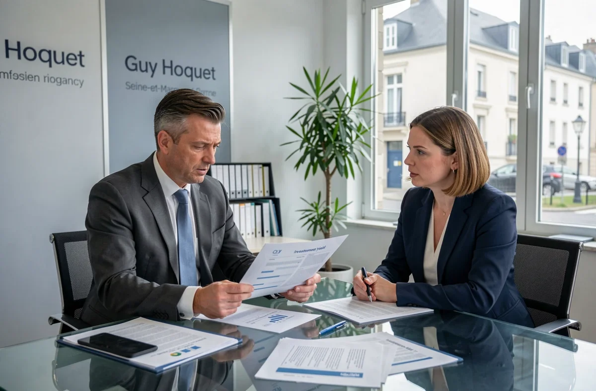 Conseiller Guy Hoquet accompagnant un investisseur immobilier en Seine-et-Marne