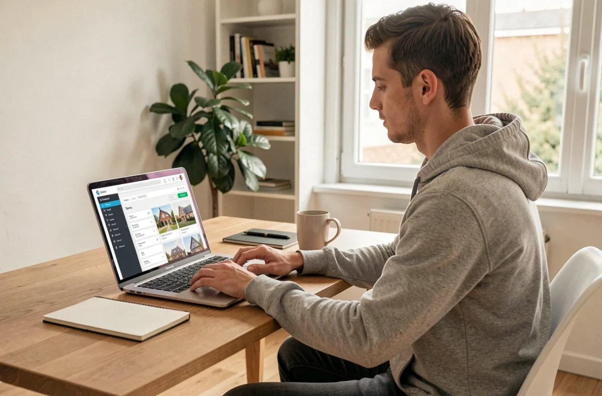 Investisseur utilisant la plateforme de gestion locative en ligne Imodirect depuis son domicile en Seine-et-Marne