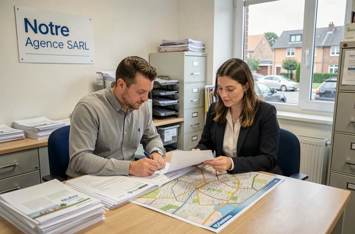 Équipe de Notre Agence SARL collaborant sur des dossiers d'investissement locatif en Seine-Saint-Denis