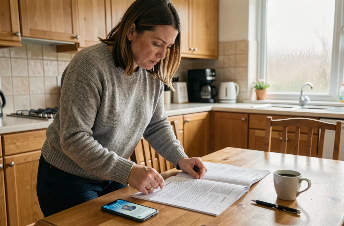 Propriétaire étudiant un contrat de garantie décennale pour déclarer un sinistre construction